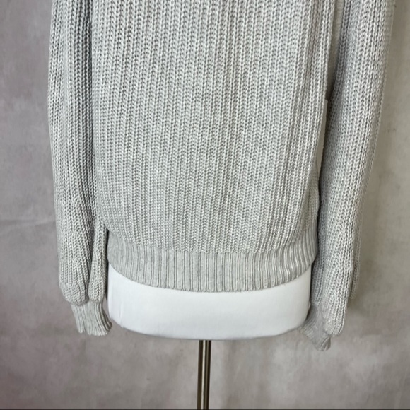 Apiece Apart Astro V Neck Knit Sweater Balloon Sleeves In Gray Marl Size XS - Picture 13 of 16